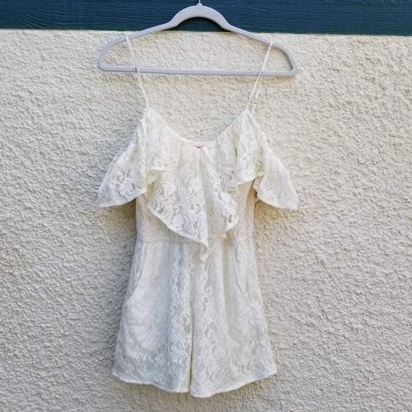 NWT 6 Shore Road by Pooja overlay picnic romper in moonlight white XS - Picture 3 of 10